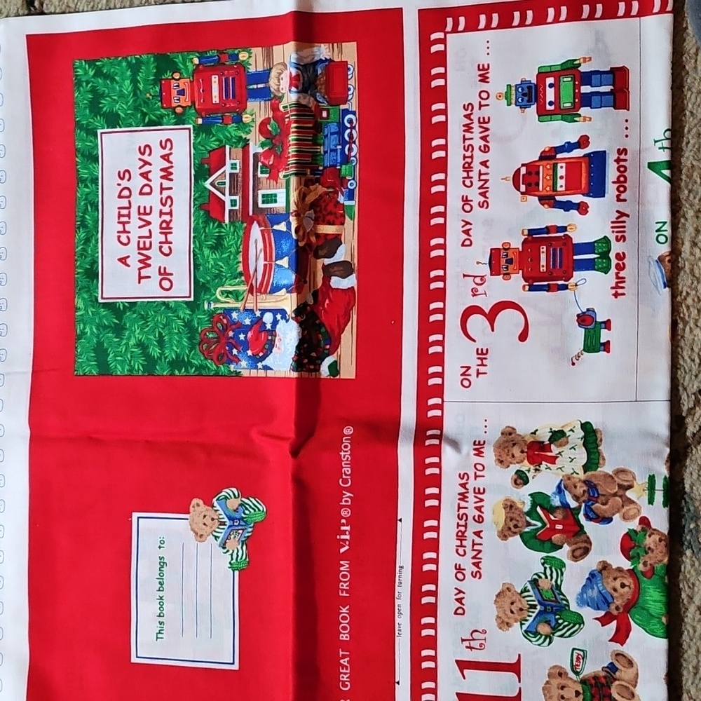 4 Fabric Book Panels - Picture 3 of 6